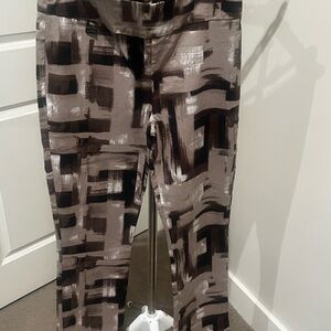 Joseph Ribkoff Black and Brown Patterned Pants